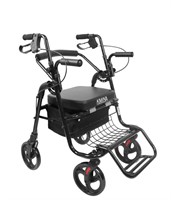 KMINA - Rollator Wheelchair Combo Narrow, 2 in 1