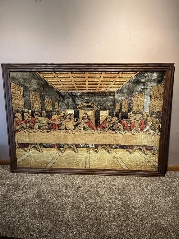 Last Supper Tapestry Framed