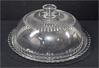 2 Pc Glass Domed Cake Plate