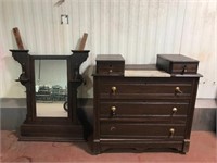 Vintage Dresser w/Mirror 39"x17" and 72" tall