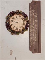 Grape Clock & Sign