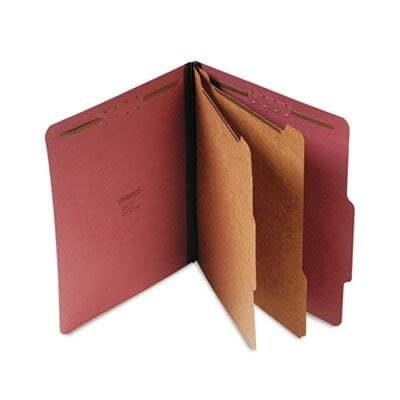 Six-Section Pressboard Folders  Red