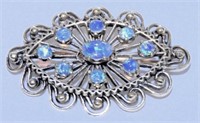 Lot #4999 - Marked 14kt ladies broach with opals