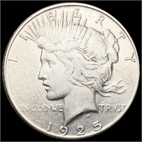 1925-S Silver Peace Dollar CLOSELY UNCIRCULATED