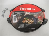 "As Is"  Victoria Reversible Cast Iron Round Plate