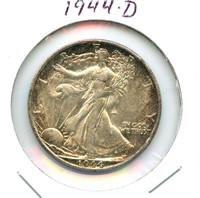 1944-D Walking Liberty Silver Half Dollar