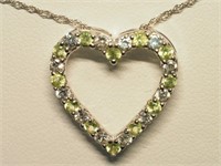 $200. S/Silver Peridot Pendant Necklace