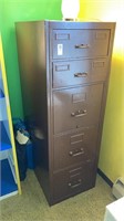 5-drawer vintage metal file cabinet
