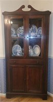 Vintage Mahogany Corner China Cabinet