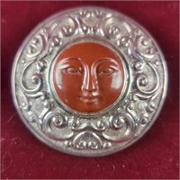 .925 Silver Sajen Goddess Face brooch/pendant