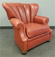 Stickley leather upholstered chair (as seen- comes