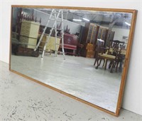 Large rustic timber framed mirror