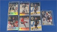 Assorted Hockey Cards-Barasso, Sealnne, Mogilny&