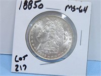 1885o Morgan Silver Dollar, MS-64