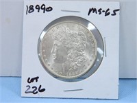 1899o Morgan Silver Dollar, MS-65