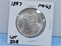 1887 Morgan Silver Dollar, MS-63