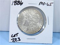 1886 Morgan Silver Dollar, MS-65