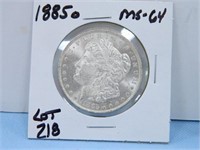 1885o Morgan Silver Dollar, MS-64