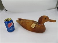 Canard de 16po sculpté en bois , Authentique