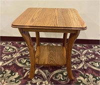 Square Solid Oak Side Table