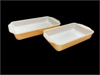 Matching Fire King casserole dishes