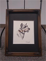 Framed E. Tapscott Dog Art Print