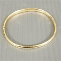 14K gold hinged bangle bracelet - 4.8 grams