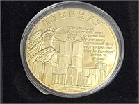 24 Kt. Gold PLATED 9/11 Commerative Coin