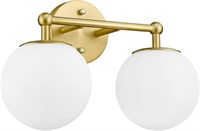 AKEZON Gold Bathroom 2-Light Vanity  KW-7308-2