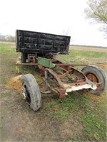 TRUCK FRAME W/ 12 TRUCK BED W/ METAL FLOOR