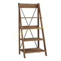 WOOD LADDER BOOKSHELF BROWN