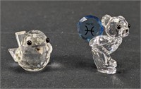 Authentic Swarovski Figurines: Bird & Kris Bear