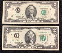 2 - 1976 Two Dollar Bills