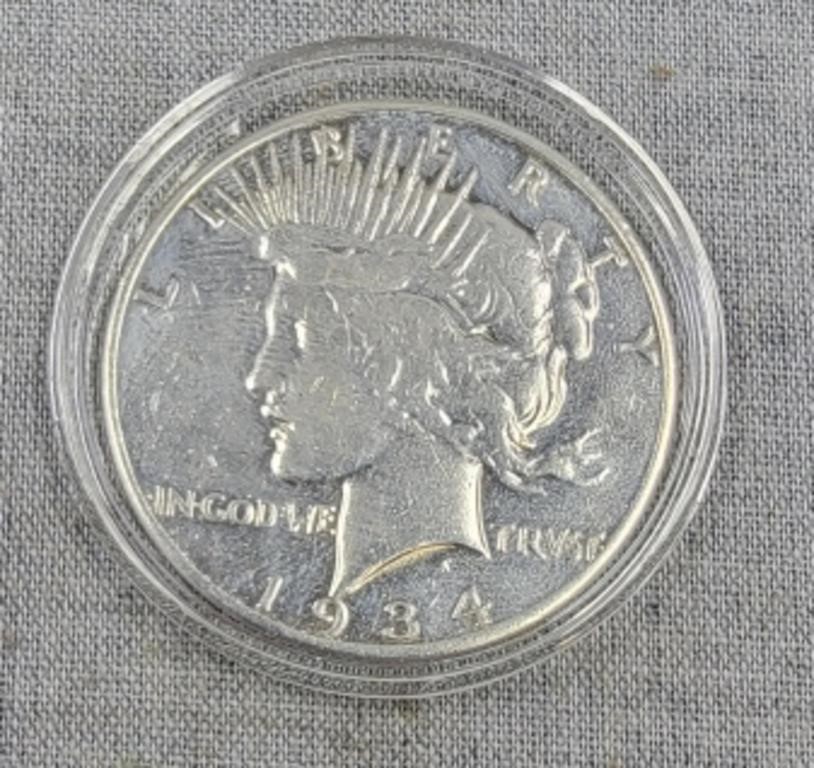 1934 S Peace Silver Dollar