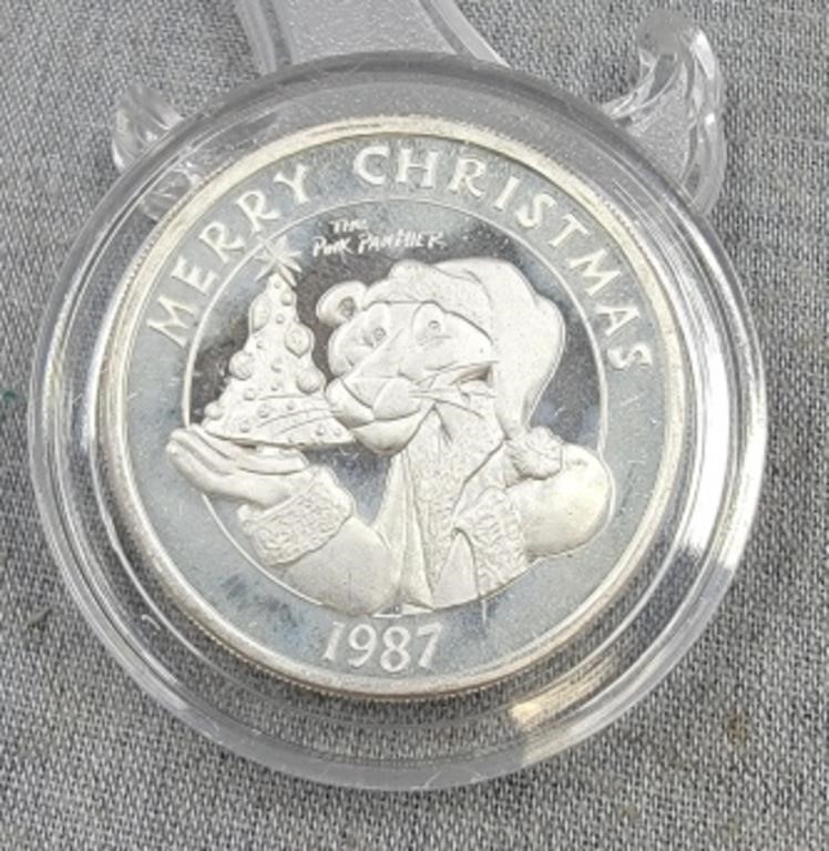 1987-88 Pink Panther silver round