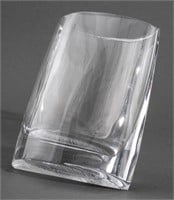 Baccarat Crystal Leaning Vase