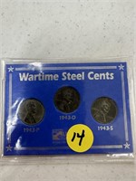 1943 PD&S Wartime Steel Cents Fine