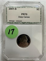 2001S P70 Deep Cameo Jefferson Nickel