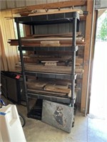 Rubbermaid Shelf & Scrap Wood, Aluminum Tub