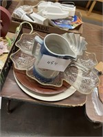 RED WING STEIN/ PITCHER, MISC. DISHES LOT