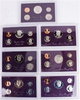 Coin United States Proof Sets 1984 to 1990