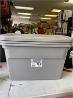 New lot of 3- 30 gallon storage boxes