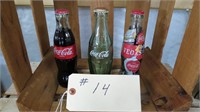 COCA COLA BOTTLE COLLECTION OF 3