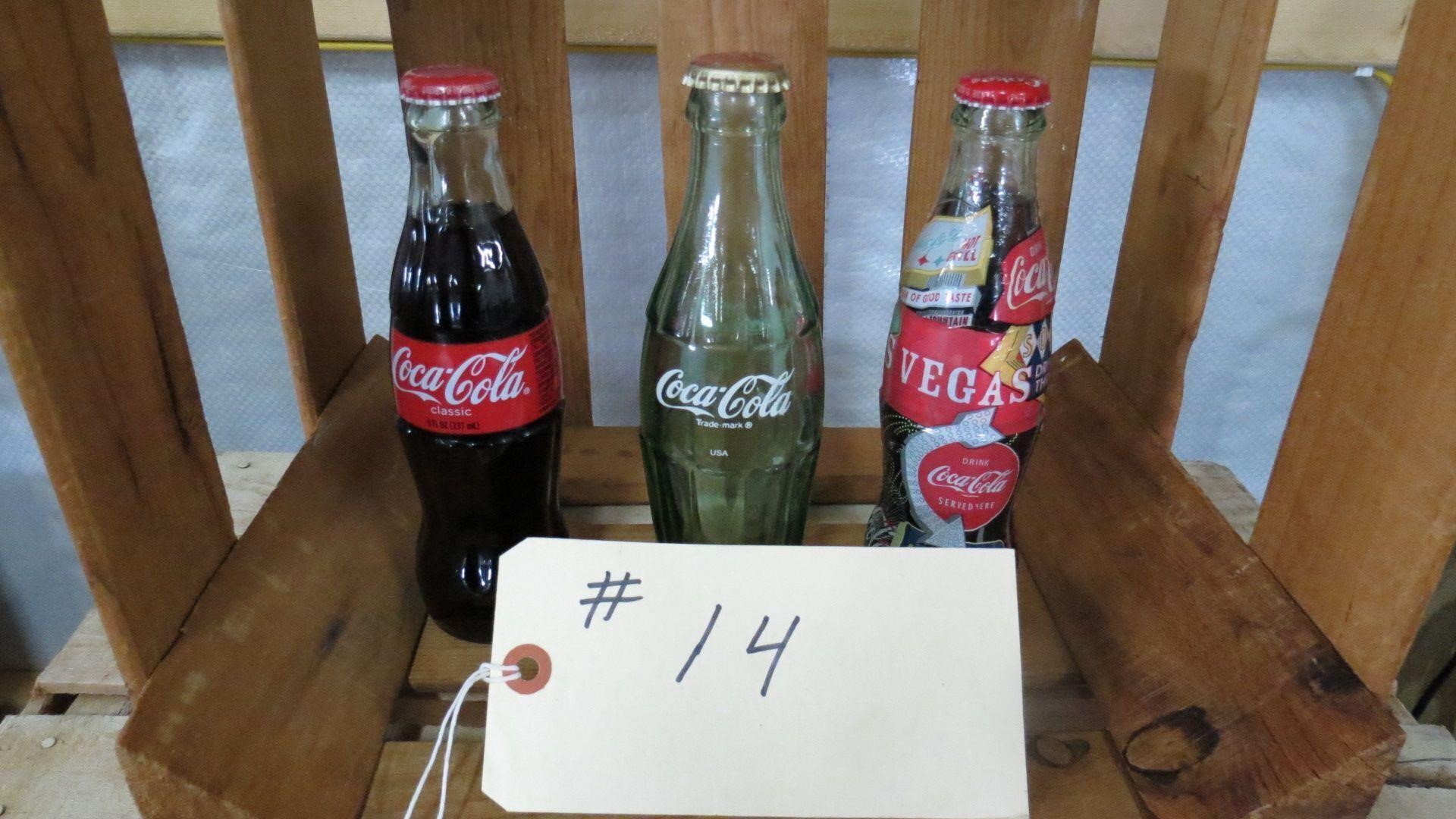 COCA COLA BOTTLE COLLECTION OF 3