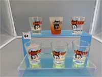 6 Hooters Shot Glasses