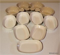 11 Pc Lot - White Glass Bowls
