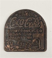 Vintage Coca Cola Trans Pan Exposition Metal Token