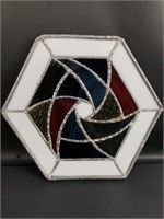 Stained Glass Multi-Color Hexagon Pane