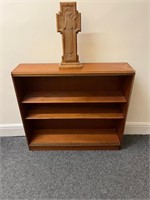 Mid Century Teak Open Bookcase with Adjustable