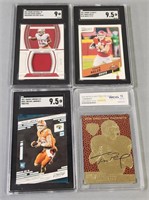 4 Low #'d Graded Star Football Cards